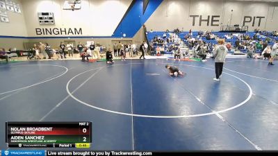 53-57 lbs Round 1 - Aiden Sanchez, Sanderson Wrestling Academy vs Nolan Broadbent, Olympus-Skyline