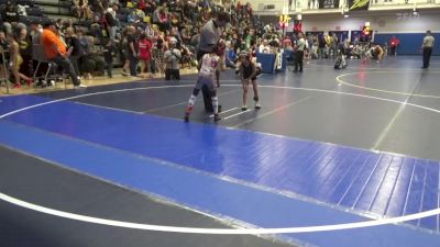 47-53 lbs Rr Rnd 2 - Ziyan Muhammad, Clarksburg vs Gabriella Latshaw, Upper Dauphin