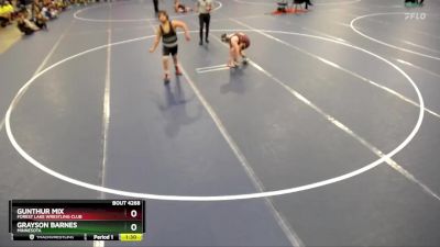 160 lbs Cons. Round 2 - Grayson Barnes, Minnesota vs Gunthur Mix, Forest Lake Wrestling Club