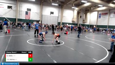 85-92 lbs Champ. Round 1 - Hayden Helms, Arapahoe Warriors vs Ezra Solis, Lexington Middle School