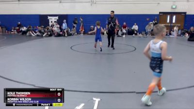 49 lbs Round 5 - Kole Thomsen, Fighting Squirrels vs Korbin Wilson, Mountain Man Wrestling Club