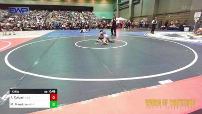 108 lbs Consi Of 32 #1 - Aiden Calvert, Cali Kids Wrestling Club vs Maximo Mendoza, Wolf Den