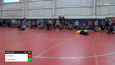 75-S lbs Semifinal - Bruce Fowler, WV vs Chase Miller-Smith, OH