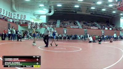 100 lbs Champ. Round 1 - Camden Hook, Contenders Wrestling Academy vs Ethan Alvarez, Region Wrestling Academy