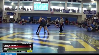 175 lbs Champ. Round 1 - Cannon Endicott, ELMWOOD vs Rafael Cordova, WAITE