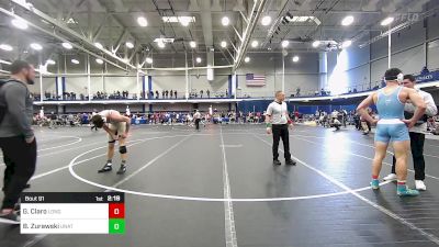 184 lbs Round Of 64 - Gavin Claro, Long Island U vs Brock Zurawski, Unattached-Rider