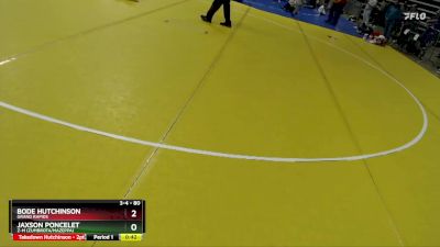 80 lbs Quarterfinal - Bode Hutchinson, Grand Rapids vs Jaxson Poncelet, Z-M (Zumbrota/Mazeppa)