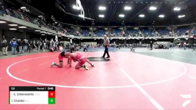 120 lbs Quarterfinal - Carter DiBenedetto, Lincolnway West vs Ismael Chaidez, Glenbard East