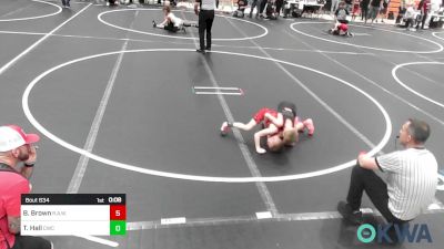 61 lbs Consolation - Baron Brown, R.A.W. vs Trenton Hall, Claremore Wrestling Club