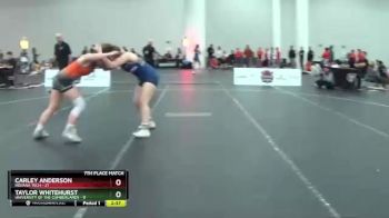143 lbs Placement Matches (16 Team) - Taylor Whitehurst, University Of The Cumberlands vs Carley Anderson, Indiana Tech