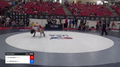 62 kg Cons Semis - Hunter Gordon, Ranger 47 Wrestling Club vs James Whitbred, M2 Training Center