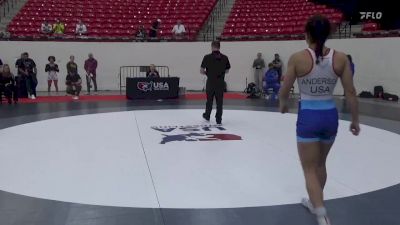 50 kg Rnd Of 16 - Alyssa Lampe, Sunkist Kids Wrestling Club vs Mariah Anderson, Air Force RTC