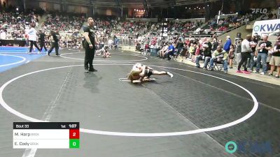 75 lbs Round Of 16 - Maddon Harp, Broken Bow Youth Wrestling vs Easton Cody, Broken Arrow Wrestling Club