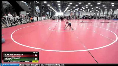 60 lbs Rd# 2 10:30am Friday - Mason Kephart, PA Silver vs Blayden Thompson, Minnesota Funky Singlets