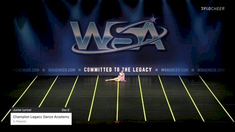 Champion Legacy Dance Academy - A. Peacock [2022 Junior Lyrical Day 2] 2022 WSA South Dakota