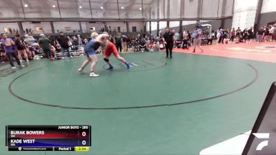 285 lbs Cons. Round 4 - Burak Bowers, WA vs Kade West, WA