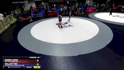 83 lbs Cons. Semi - Aaron Lopez, Red Wave Wrestling vs William Max, Savage House Wrestling Club