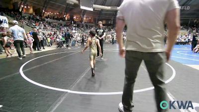 55 lbs Quarterfinal - Cain Howeth, Barnsdall Youth Wrestling vs Beau Fisher, Salina Wrestling Club