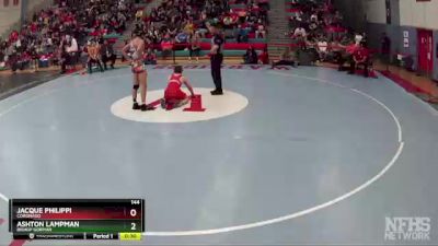 144 lbs Cons. Semi - Ashton Lampman, Bishop Gorman vs Jacque Philippi, Coronado