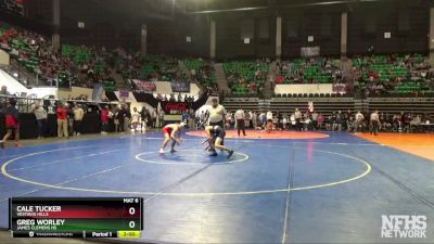 106 lbs Quarterfinal - Greg Worley, James Clemens HS vs Cale Tucker, Vestavia Hills