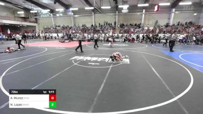 73 lbs Quarterfinal - Angel Munoz, Stout Wrestling Academy vs Noah Lopez, Montrose Elite