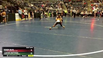 70 lbs 3rd Place Match - Ryker Silva, Fremont Wrestling Club vs Carter Matthias, Nebraska Wrestling Academy