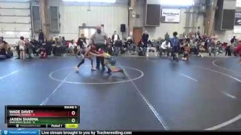 56 lbs Round 5 (8 Team) - Jaisen Sharma, Warhawks Black vs Wade Davey, Vougars Honors