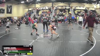 80 lbs Round 2 - Gabriel Daniel, Pelion Youth Wrestling vs Greyson Stengel, Silver Fox