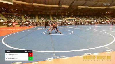 76 lbs Quarterfinal - Shion Holmes, Stl Warriors vs Noah Thomas, Bulls