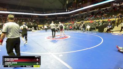 175 Class 3 lbs Cons. Round 1 - Evan Rolwes, De Smet Jesuit vs Cohen Davis, Capital City