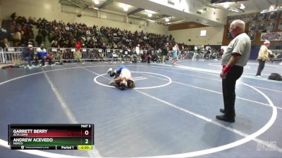 113 lbs Champ. Round 2 - Garrett Berry, Alta Loma vs Andrew Acevedo, Norco