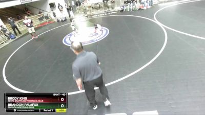 40 lbs Semifinal - Brody King, Socal Grappling Wrestling Club vs Brandon Palafox, Top Dog Wrestling Club