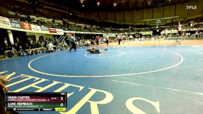 125 lbs Quarters & Wb (16 Team) - Yasin Carter, Camden County Community College vs Luke Heimbach, Penn College Of Technology