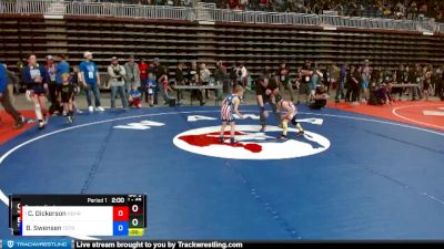 49 lbs Quarterfinal - Cayden Dickerson, North Big Horn Rams Wrestling vs Blake Swensen, Top Of The Rock Wrestling Club