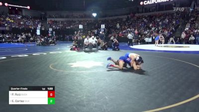 132 lbs Quarterfinal - Paris Ruiz, Buchanan vs Elijah Cortez, Gilroy