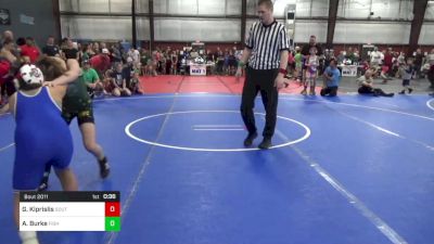 93 lbs Semifinal - Gia Kiprislis, Southern Lehigh vs Addison Burke, Fightin Irish Wrestling Club