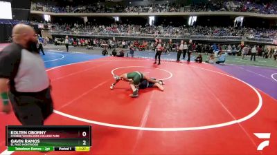 6A 150 lbs Semifinal - Kolten Oborny, Conroe Woodlands College Park vs Gavin Ramos, El Paso Montwood