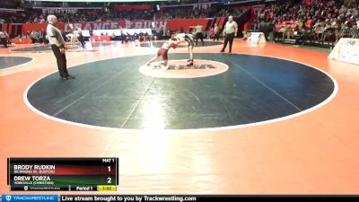 1A 145 lbs Cons. Round 3 - Brody Rudkin, Richmond (R.-Burton) vs Drew Torza, Yorkville (Christian)