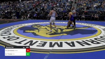 132 lbs Round Of 64 - Nehemiah Quintana, Grandview vs Alberto Flores, Crook County