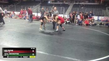 W 122 lbs Round 2 (3 Team) - Ava Payne, Texas vs Taya Crookston, USA
