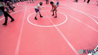 90 lbs Consolation - Aurelius Iron, Pawhuska Elks Takedown vs Grayson Hughes, ArkCity Takedown