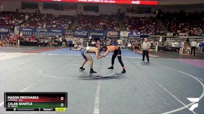 D 1 165 lbs Cons. Round 4 - Caleb Shartle, St. Paul`s vs Mason Prochaska, Catholic - B.R.