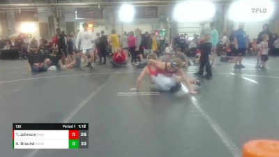 130 lbs Round 1 (8 Team) - Trace Johnson, Team Ohio vs Aric Braund, Askren WA Black