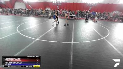 97 lbs Champ. Round 1 - Lincoln Stanek, LaCrosse Area Wrestlers vs Holdyn Volkman, Wisconsin