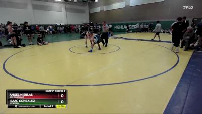 132 lbs Champ. Round 2 - Angel Nieblas, San Gorgonio vs Isaac Gonzalez, Western