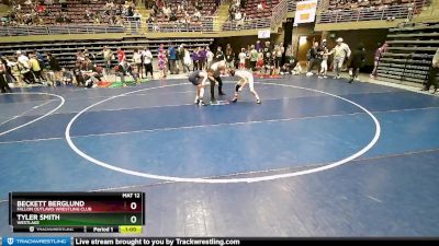 87 lbs Cons. Round 1 - Beckett Berglund, Fallon Outlaws Wrestling Club vs Tyler Smith, WESTLAKE