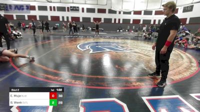 220 lbs Semifinal - Elvis Muja, ISI Wrestling Blue vs Bryce Wenk, Outlaws HS1