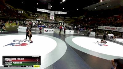 75 lbs Semifinal - Stellarose Munoz, California vs Natana Albright, California