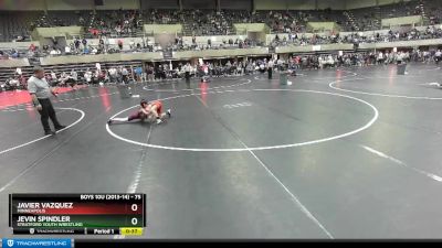 75 lbs Champ. Round 2 - Jevin Spindler, Stratford Youth Wrestling vs Javier Vazquez, Minneapolis