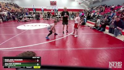 98-109 lbs Round 4 - Dalton Dobbins, Fort Morgan WC vs Raeland Federer, Eaton Reds WC